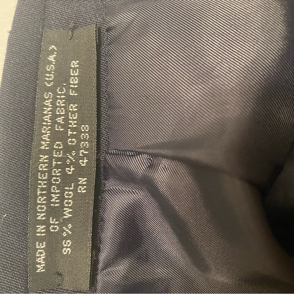 Albert Nipon Suit Mens 46R Navy 3 Button Wool Color Black - Picture 6 of 14